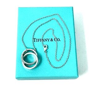 Tiffany & Co. Vintage 1837 Interlocking Circles Large Pendant Necklace.